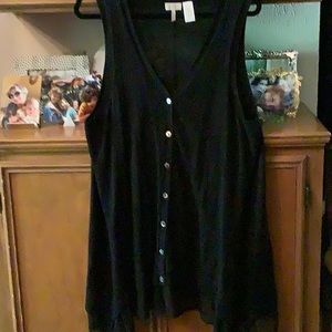 Logo by Lori Goldstein Black Sweater Vest